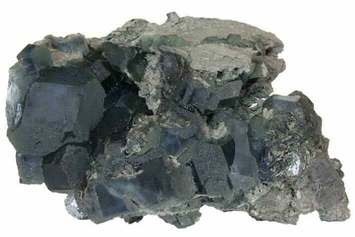 Blue-Green Fluorite on Sparkling Quartz - China #128568